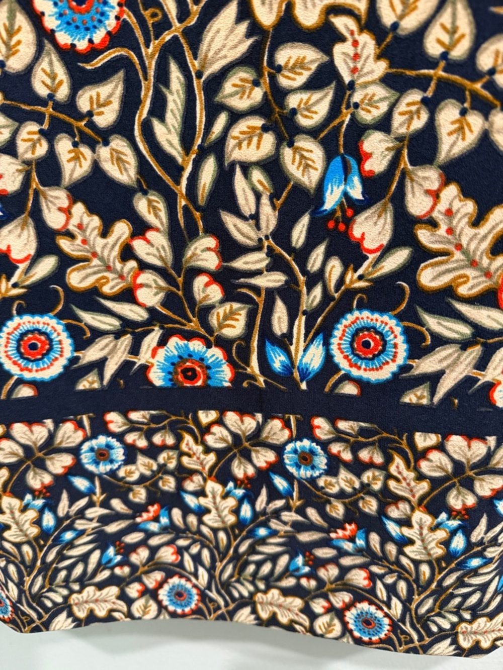 Maeve Navy Floral Mini Dress with Cream and Blue Accents - Picture 4 of 6